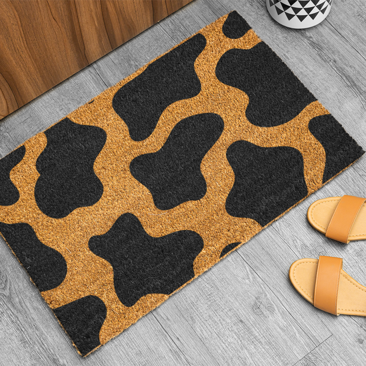 Cow Print Doormat
