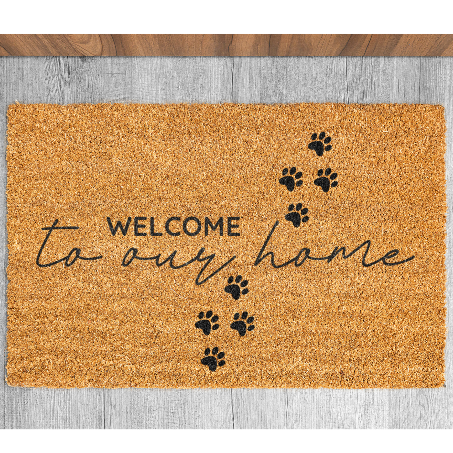 Welcome To Our Home Doormat, Dog Paws