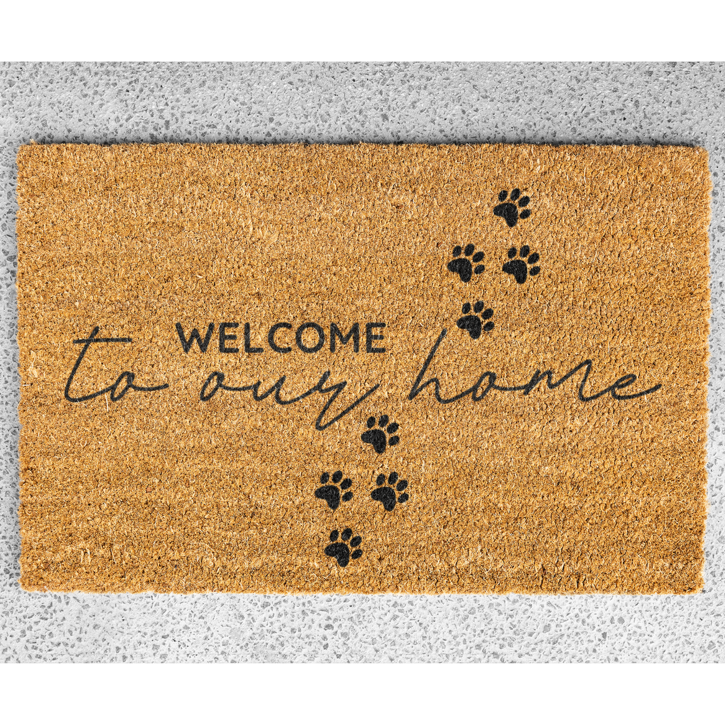Welcome To Our Home Doormat, Dog Paws