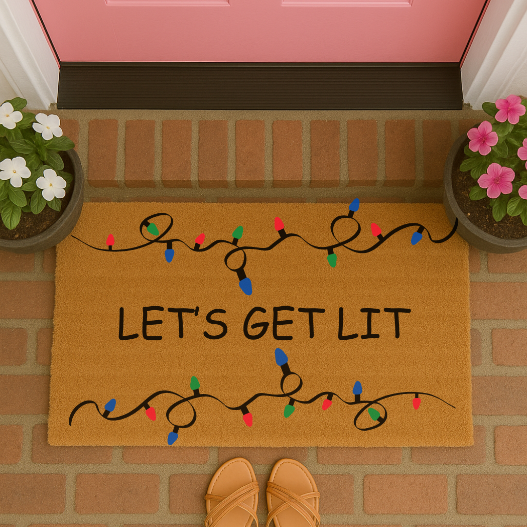 Let's Get Lit Doormat