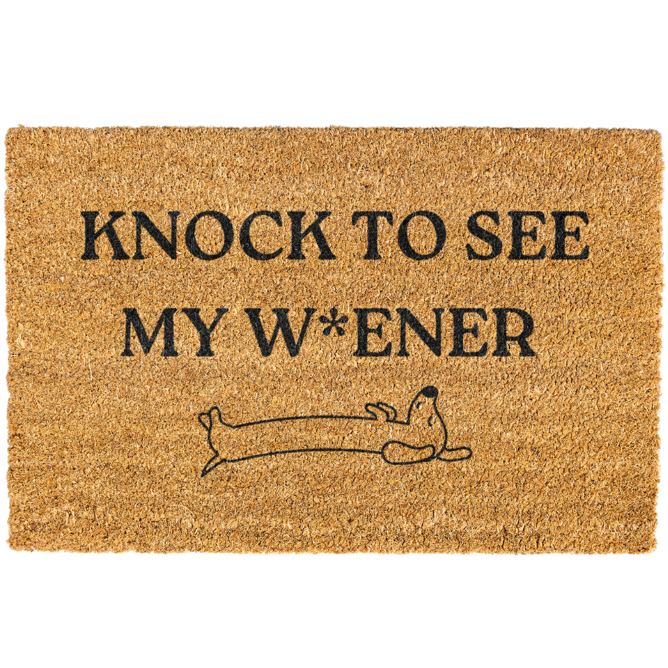 Knock To See My Weiner Doormat