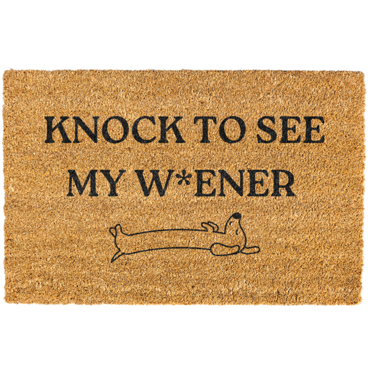 Knock To See My Weiner Doormat