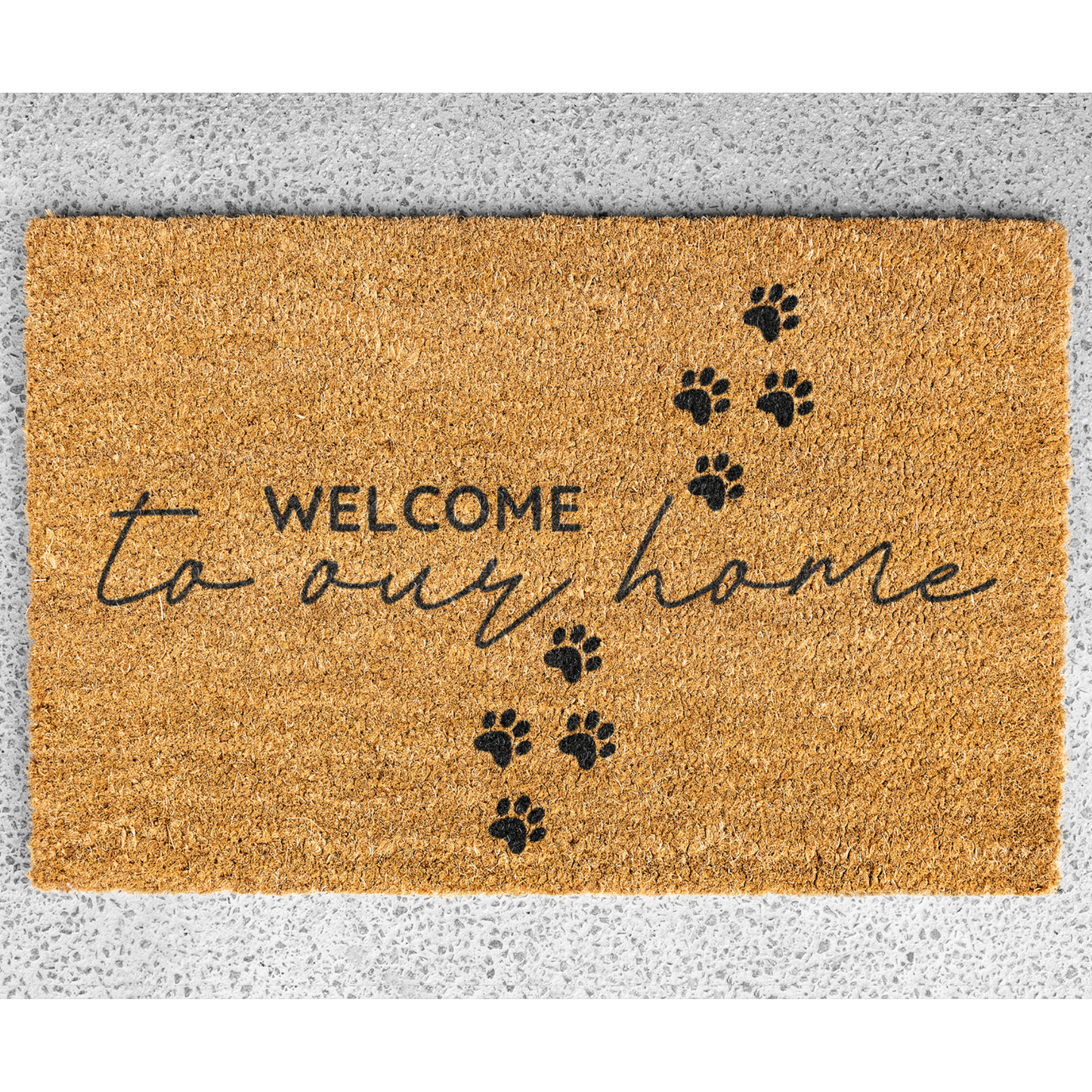 Welcome To Our Home Doormat, Dog Paws, Cute Dog door mat, For dog Owners