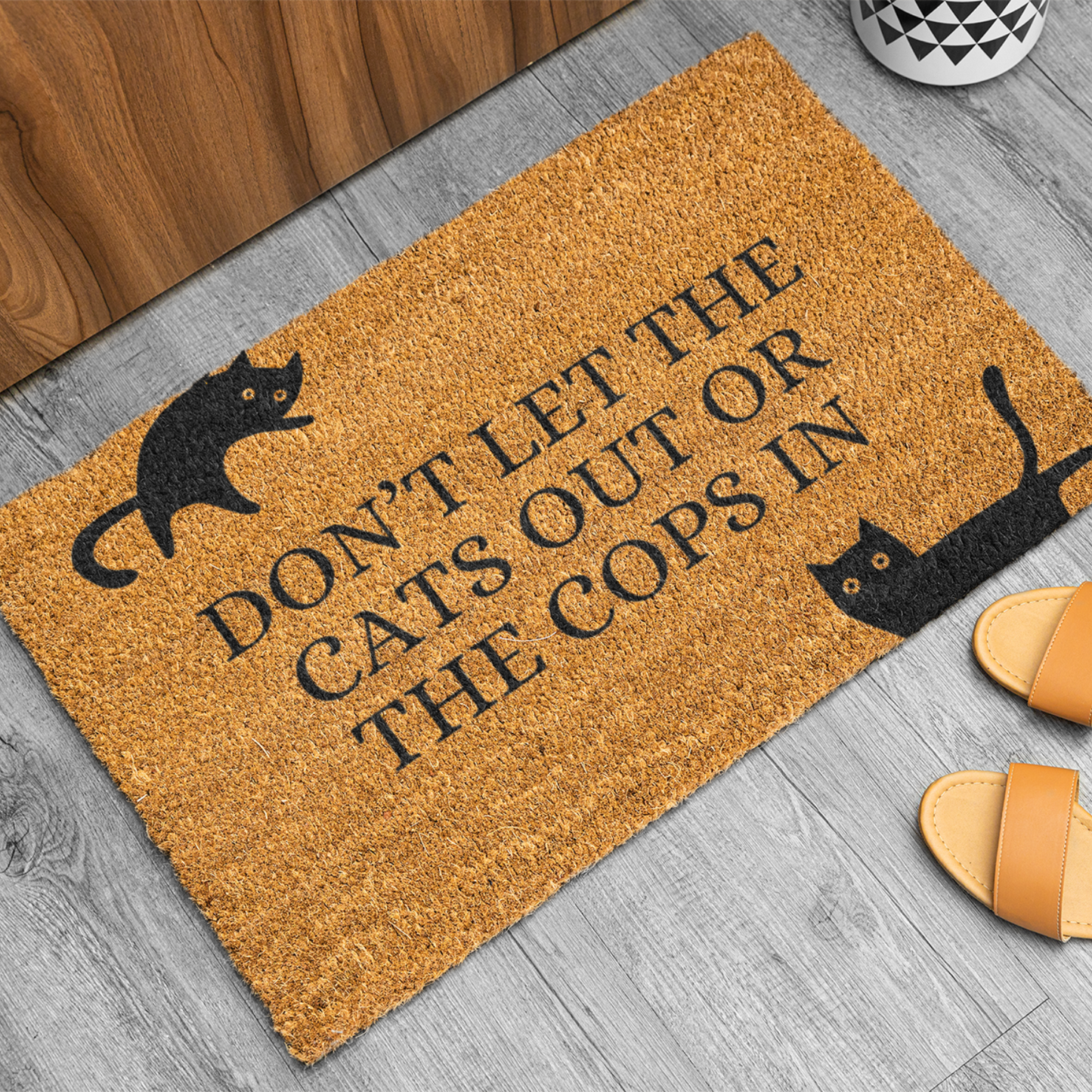 Dont Let The Cats Out Or The Cops In Doormat