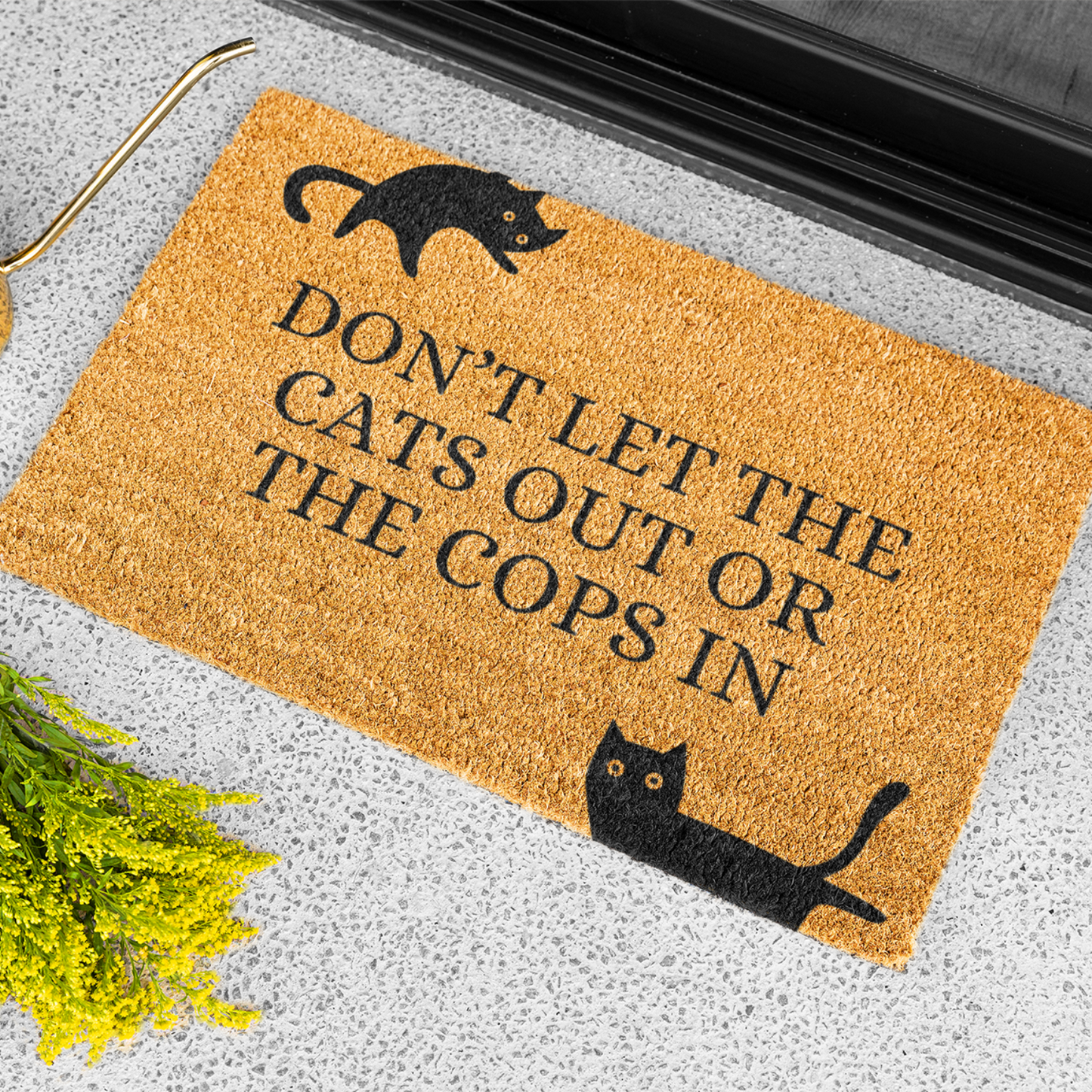 Dont Let The Cats Out Or The Cops In Doormat