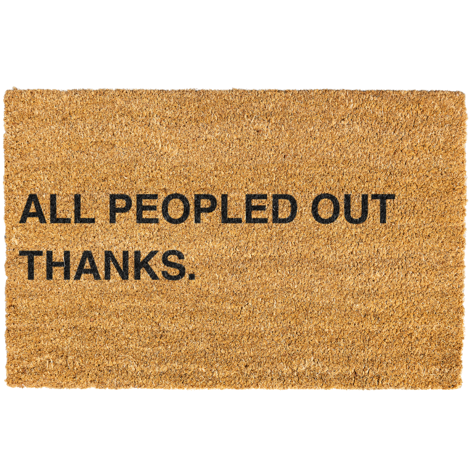 All Peopled Out Thanks Doormat