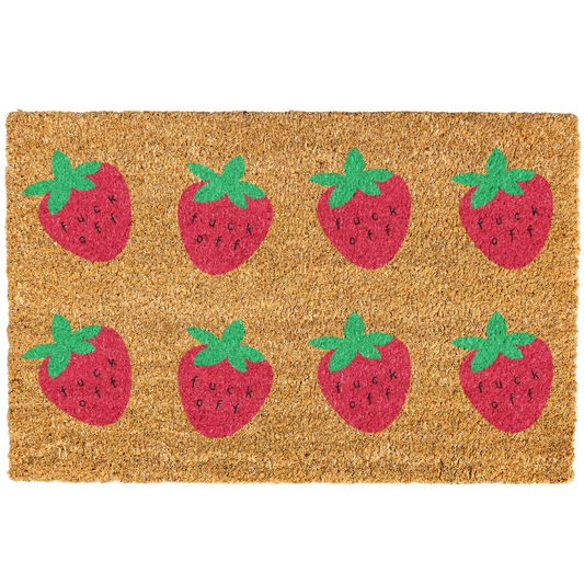 Strawberries Fuck Off Doormat