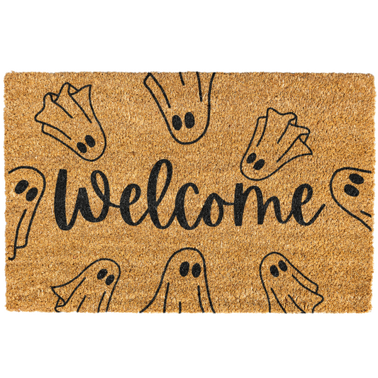 Halloween Doormat, Welcome Mat, Ghost Doormat