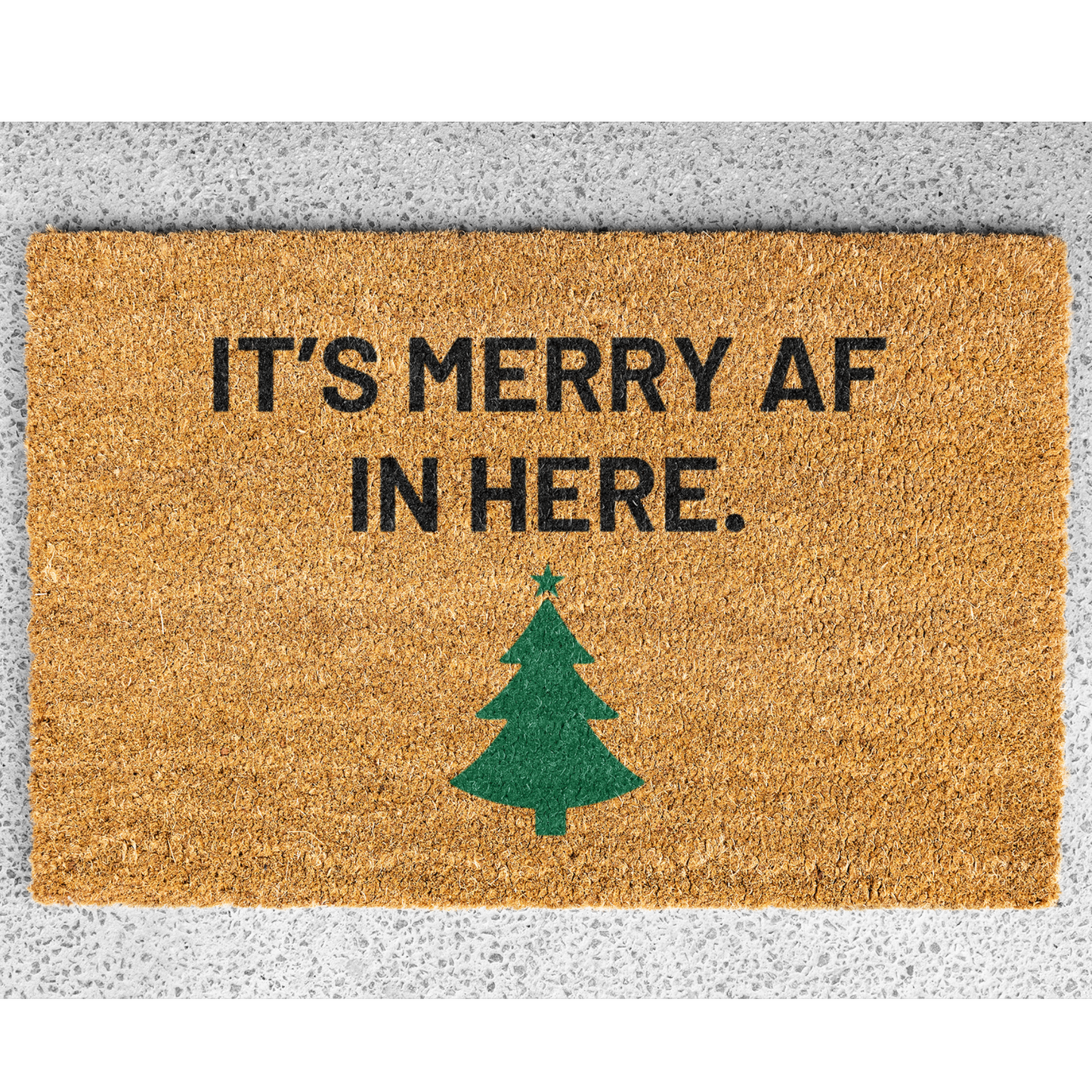 Christmas Doormat, Funny Doormat, It's Merry AF in here doormat