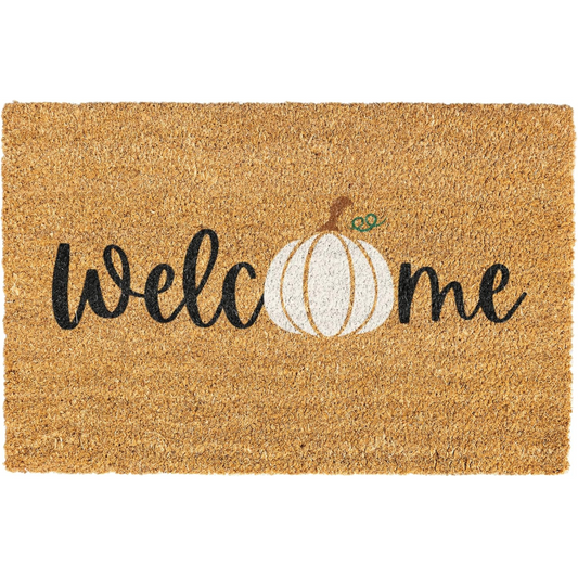 Welcome Doormat, Fall Door Mat, Doormat for Thanksgiving, Coir Welcome Door Mat for Autumn, Pumpkin Door mat, Welcome mat for Fall Decorations, Front Door mat